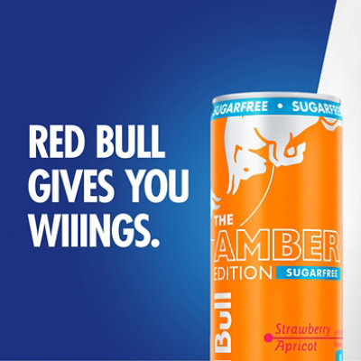 Red Bull Amber Edition Strawberry Apricot Sugar Free  - 12 Fl.Oz. - Image 4