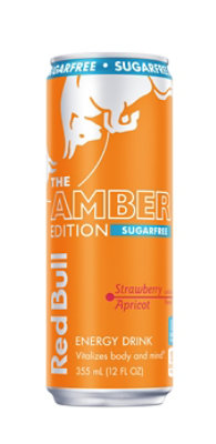 Red Bull Amber Edition Strawberry Apricot Sugar Free  - 12 Fl.Oz. - Image 1