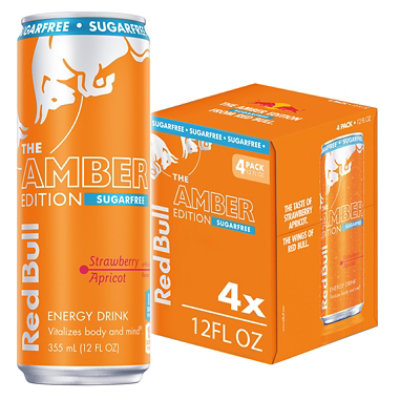 Red Bull Amber Edition Sugar Free 4 Count -12 Fl.Oz. - Image 1