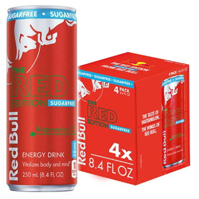 Red Bull Red Edition Sugar Free 4 Count - 8.4 Fl.Oz. - Image 1