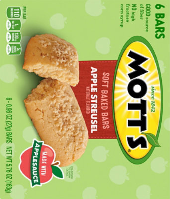 Motts Soft Baked Apple Streusel Bars 6 Count - 5.76 Oz - Image 5