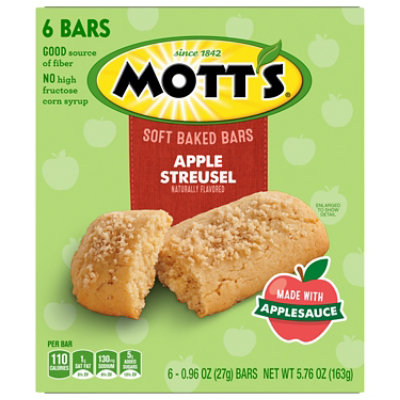 Motts Soft Baked Apple Streusel Bars 6 Count - 5.76 Oz - Image 1
