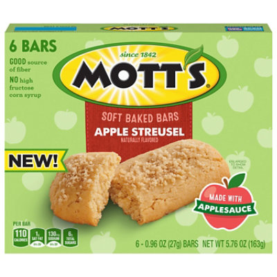 Motts Soft Baked Apple Streusel Bars 6 Count - 5.76 Oz - Image 1