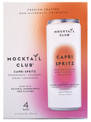Mocktail Club Capri Spritz Non Alcoholic 4 Cans - 12 Fl. Oz. - Image 1