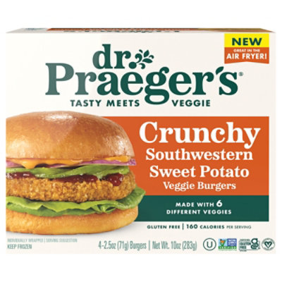 Dr Praeger Burger Veggie Crunchy Southwestern Sweet Potato - 10 Oz - Image 2