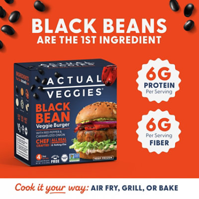 Actual Veggies Burger Veggie Black Bean - 12 Oz - Image 2