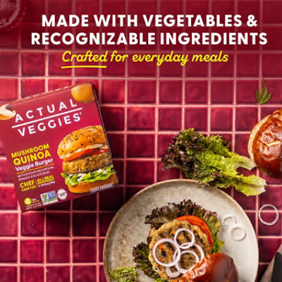 Actual Veggies Burger Veggie Mushroom Quinoa - 12 Oz - Image 6