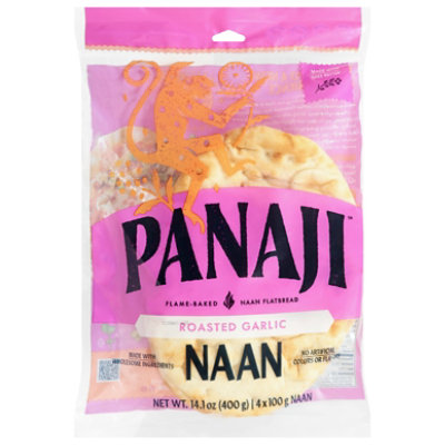 Panaji Roasted Garlic Naan 4 Pack - 14.1 Oz - Image 1