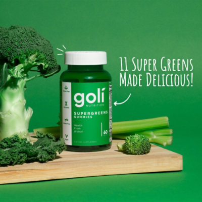 Goli Nutrition Super Greens Dietary Supplement Gummy - 60 Count - Image 2