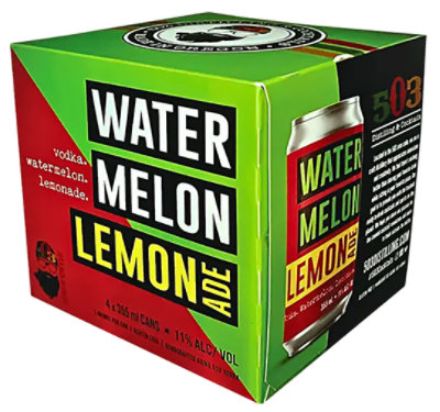 503 Cocktails Watermelon Lemonade 4 Count - 355Ml - Image 1
