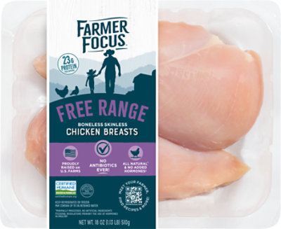 Farmer Focus Boneless Skinless Chicken Breasts - 18 Oz - Image 1