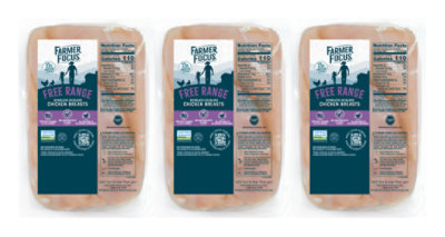 Farmer Focus Free Range Boneless Skinless Chicken Breasts - 3 LB - Image 1