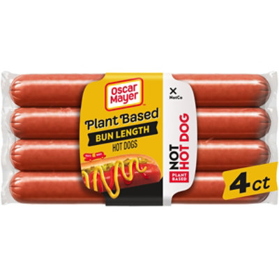 Oscar Mayer Plant Based Hot Dogs Bun Lenght - 7.5 Oz - Image 1