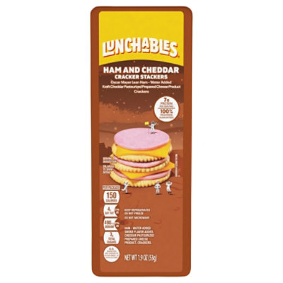 Lunchables Ham and Cheddar Cracker Stackers Value Snack Kit - 1.9 Oz Tray - Image 1