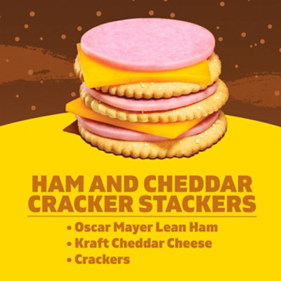 Lunchables Ham and Cheddar Cracker Stackers Value Snack Kit - 1.9 Oz Tray - Image 3