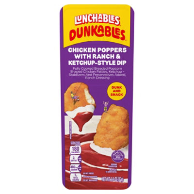 Oscar Mayer Lunchables Dunkables Chicken Poppers With Ranch And Ketchup-style Dip - 2.9 Oz - Image 3