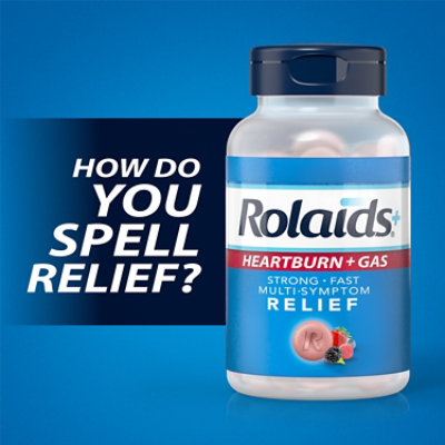 Rolaids Advanced Antacid Plus Anti-gas 60 Chewable Tablets, Assorted Berry, Heartburn And Gas Relief - 60 Count - Image 2