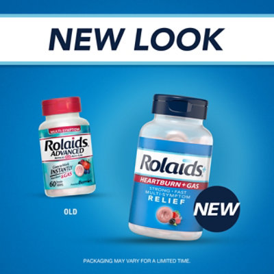 Rolaids Advanced Antacid Plus Anti-gas 60 Chewable Tablets, Assorted Berry, Heartburn And Gas Relief - 60 Count - Image 3
