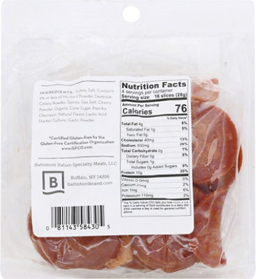 Battistoni Uncured Turkey Pepperoni - 4 Oz - Image 5