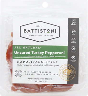 Battistoni Uncured Turkey Pepperoni - 4 Oz - Image 2