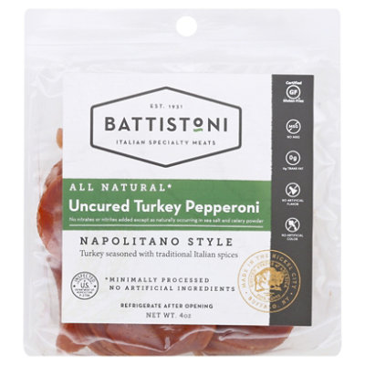 Battistoni Uncured Turkey Pepperoni - 4 Oz - Image 1