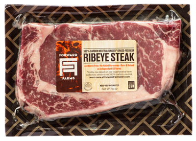 Beef Ribeye Steak Fresh Grass-fed Raised On 100% Carbon-neutral Farms - 10 Oz - Image 1