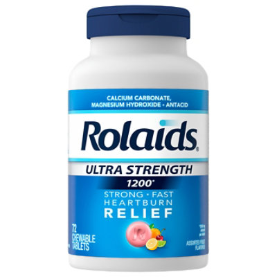 Rolaids Ultra Strength Ultra Strength Multi-symptom Stomach Chewable Tablet Assorted Fruit - 72 Count - Image 2