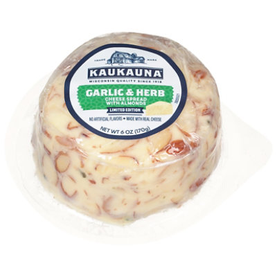 Kaukauna Garlic And Herb Cheese Spread With Almonds - 6 Oz - Image 1