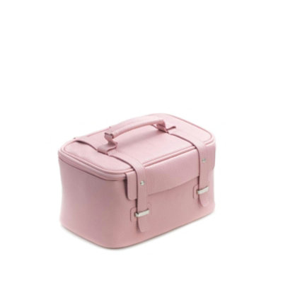 Bey Berk International Bey-Berk International Pink Leatherette Travel Makeup Case Kit - Image 1