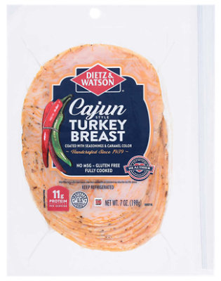 Dietz And Watson Sliced Cajun Turkey - 7 Oz - Image 1