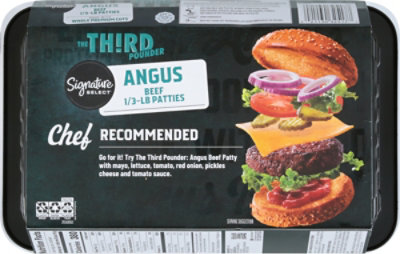 Signature Select Angus Beef Patties The 3rd Pounder - 21.32Oz - Image 6