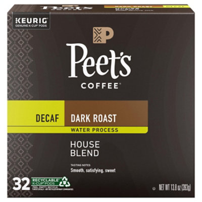 Peets Coffee Decaffeinated House Blend Dark Roast K-cup Coffee Pods  - 32 Count - Image 3