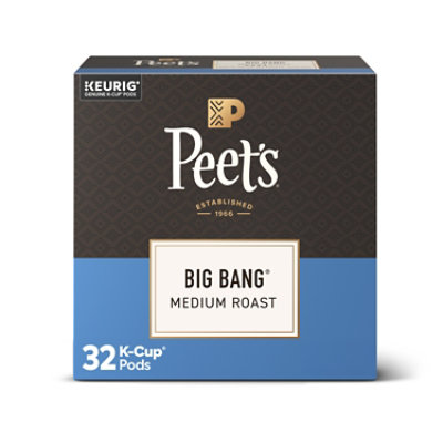 Peet's Coffee Big Bang Medium Roast K-cup Coffee Pods Carton - 32 Count