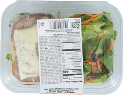 ReadyMeals Turkey & Swiss Sandwich With Garden Salad - 6.4 Oz - Image 6