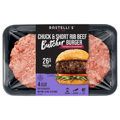 Rastellis Angus Beef Burger Chuck And Short Rib - 21.32 Oz - Image 2