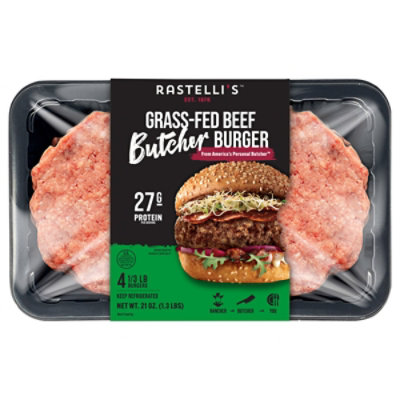 Rastellis Beef Burger Grass Fed - 21.32 Oz - Image 1