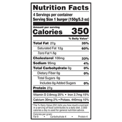Rastellis Beef Burger Grass Fed - 21.32 Oz - Image 3