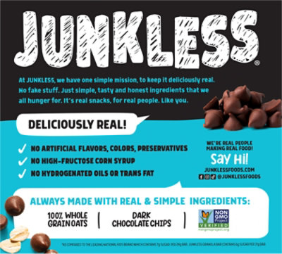 Junkless Chewy Granola Bars Chocolate Chip 6 Count Box - 1.1 Oz - Image 5