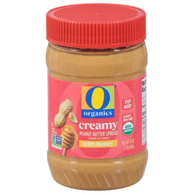 O Organics Honey No Stir Peanut Butter 16 Ounce 16 OZ JewelOsco