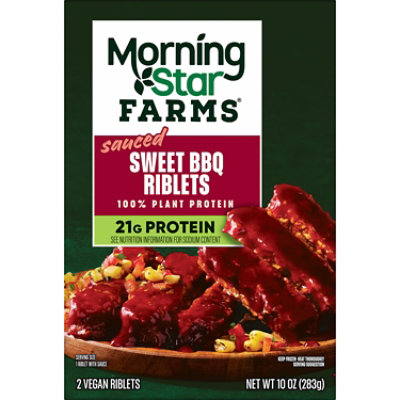 MorningStar Farms Vegan Sauced Riblets Sweet BBQ Vegan Meat 2 Count - 10 Oz - Image 6
