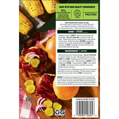 MorningStar Farms Vegan Sauced Riblets Sweet BBQ Vegan Meat 2 Count - 10 Oz - Image 7