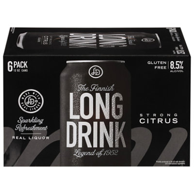 Long Drink Strong Citrus Cocktail - 6 pk -12 Fl. Oz. - Image 3