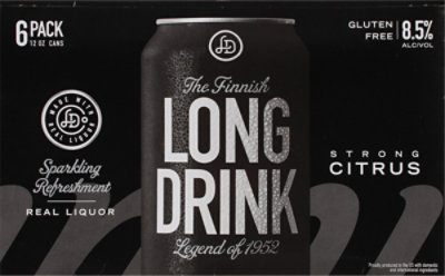 Long Drink Strong Citrus Cocktail - 6 pk -12 Fl. Oz. - Image 4