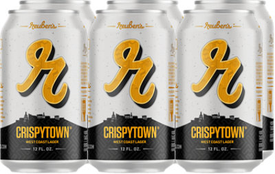 Reuben's Crispytown Lager, 4/6/12oz 72fl Oz In Cans - 6 pk-12 Fl.Oz. - Image 1