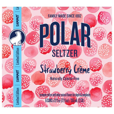 Polar Seltzer Strawberry Creme - 6-12 Fl.Oz. - Image 2