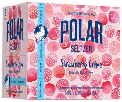 Polar Seltzer Strawberry Creme - 6-12 Fl.Oz. - Image 1