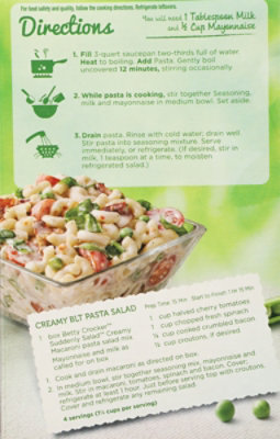 Betty Crocker Suddenly Salad Creamy Macaroni - 6.5 Oz - Image 6