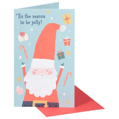 American Greetings Santa Pattern 'Tis the Season Money/Gift Card Holder Christmas Card - Each - Image 3