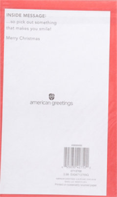 American Greetings Santa Pattern 'Tis the Season Money/Gift Card Holder Christmas Card - Each - Image 4