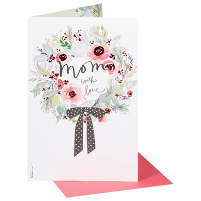 American Greetings Mom With Love Christmas Wreath Money/Gift Card Holder Card - Each - Image 3